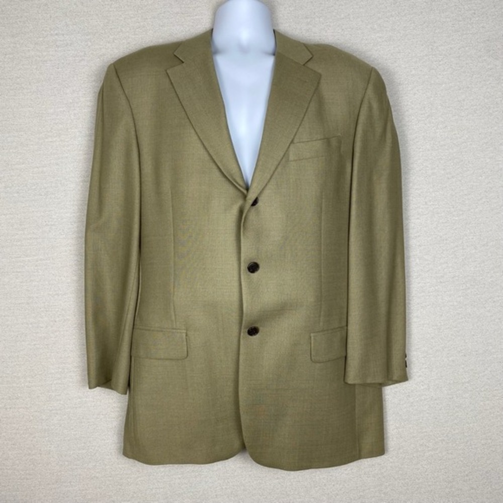 Vtg Blazer Mens 42L Cashmere Silk Tailored Made in Italy Heritage‎ Quiet Luxury